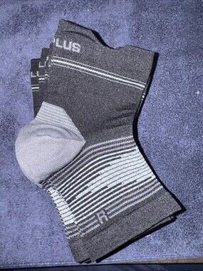 4 Pairs Paplus Plantar Fasciitis Socks Men & Women Black New Without Tags